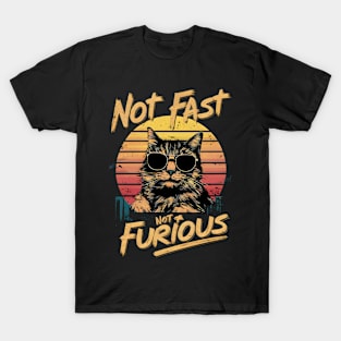 Not Almost Not Furious Lazy Relaxed Cat T-Shirt